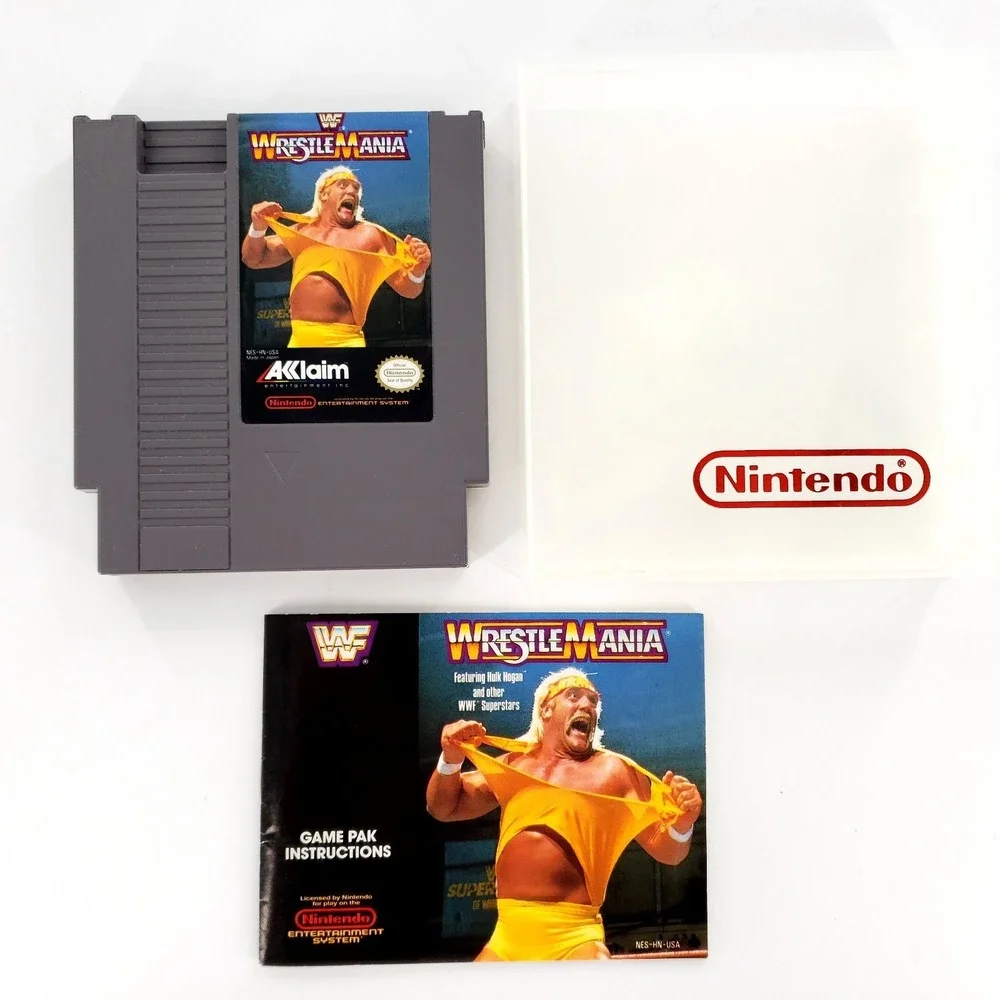 WWF WrestleMania Nintendo NES Authentic w/ Manual & Case Tested & Works